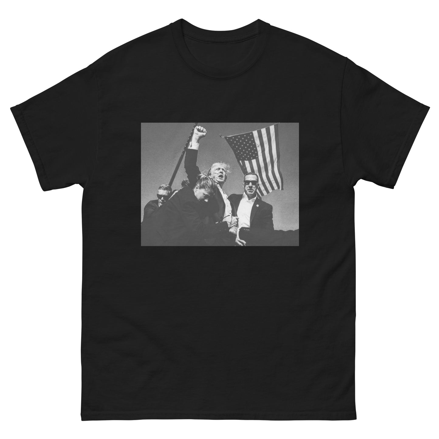 Trump Fight TEE Black & White